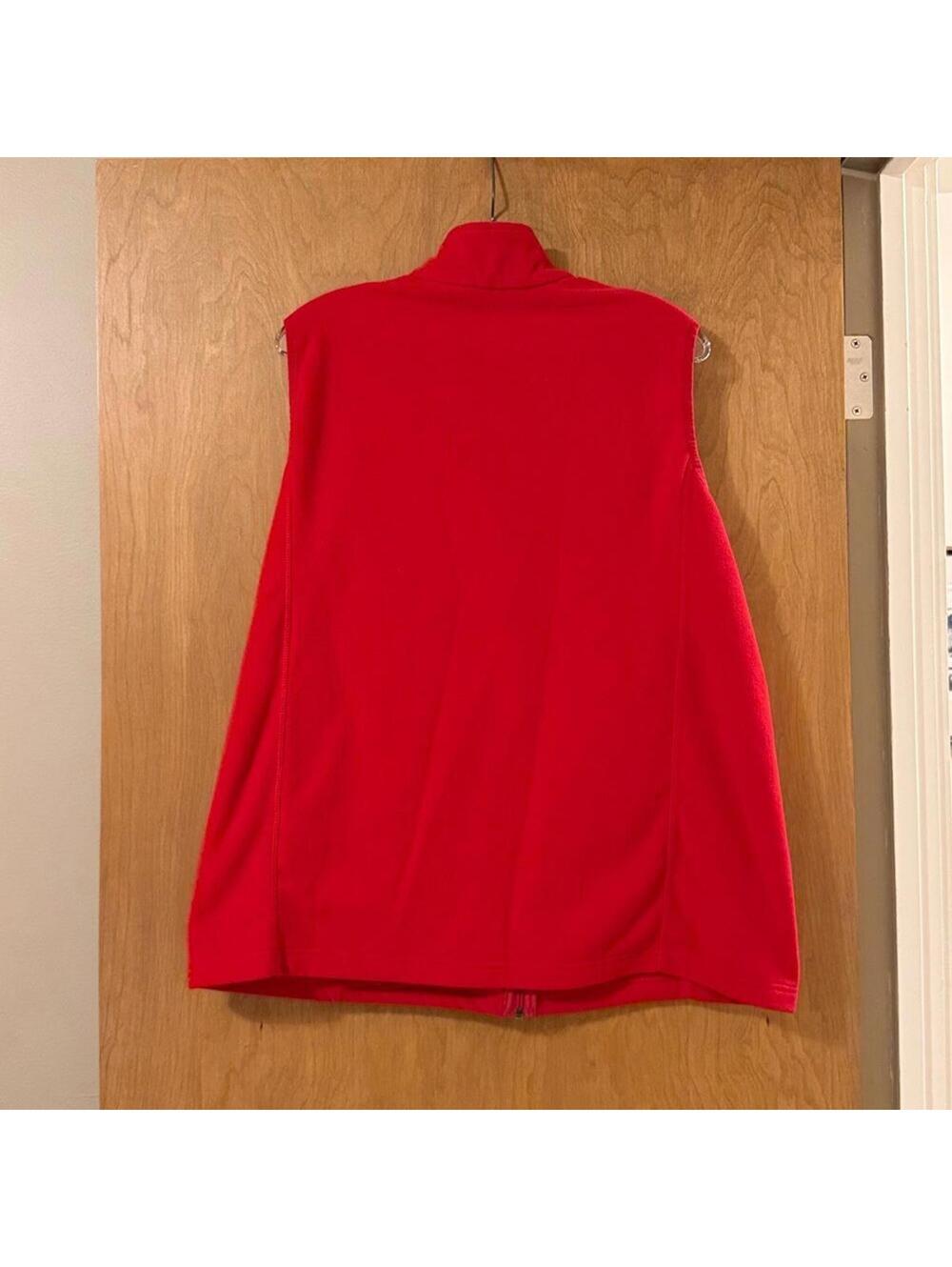 Lands' End Vibrant Red Women's Vest - Picture 2 of 5
